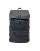 Introducing the Sick Backpack by SourStrips: a sleek black backpack with a flap cover secured by a sturdy metal clasp and strap. It includes a convenient front zipper pocket and side pockets. Made from durable fabric, this minimalist design combines functionality with style.